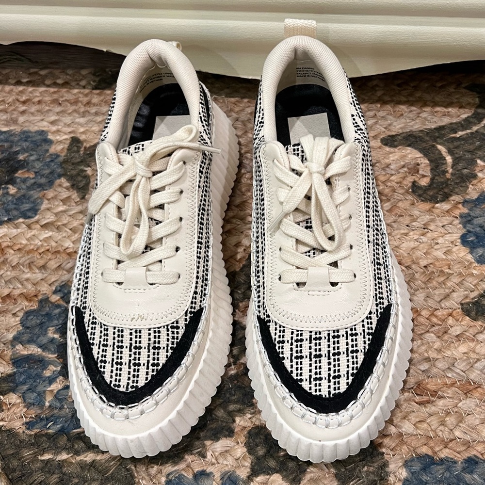 Dolce Vita Black and White Women's Sneakers